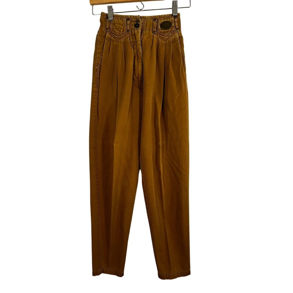 High Waist Pleated Brown Pant 1 Boho Indie Folk Granola Festival Earthy Neutral